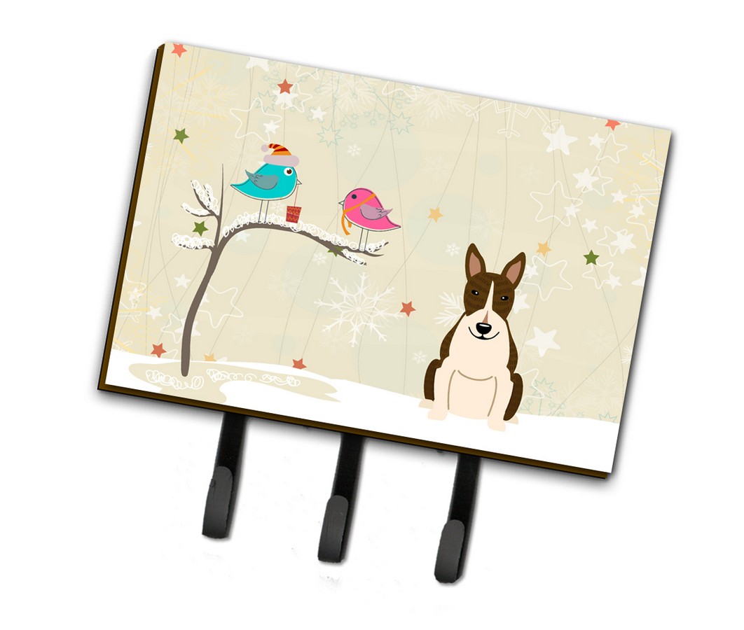 BB2608TH68 Christmas Presents Between Friends Bull Terrier Dark Brindle Leash or Key Holder