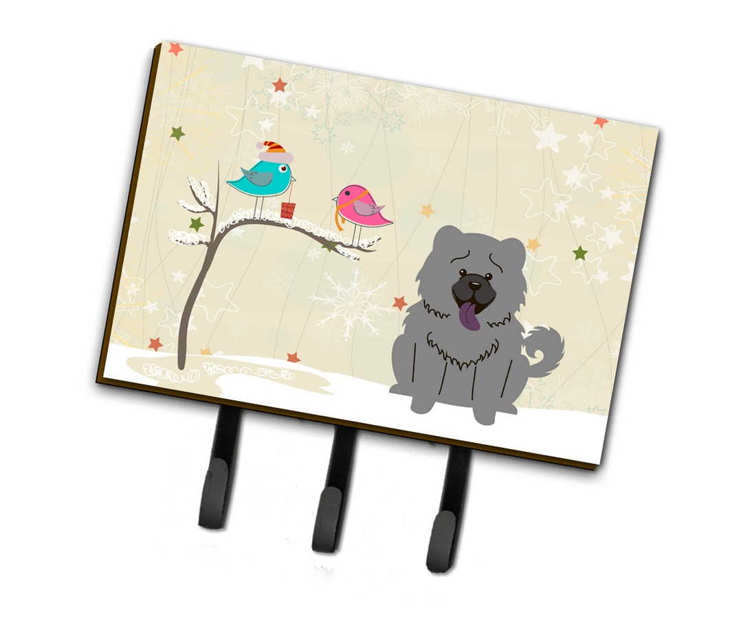 Christmas Presents Between Friends Chow Chow Blue Leash or Key Holder