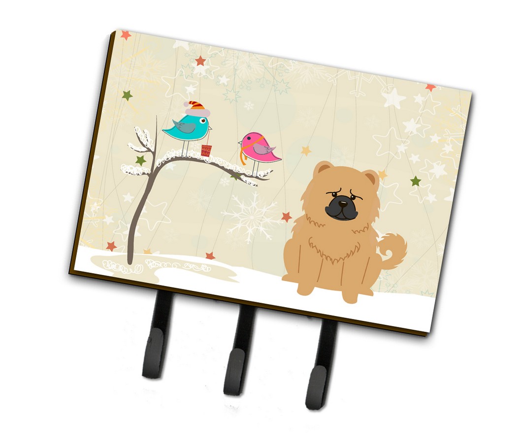 BB2616TH68 Christmas Presents Between Friends Chow Chow Cream Leash or Key Holder