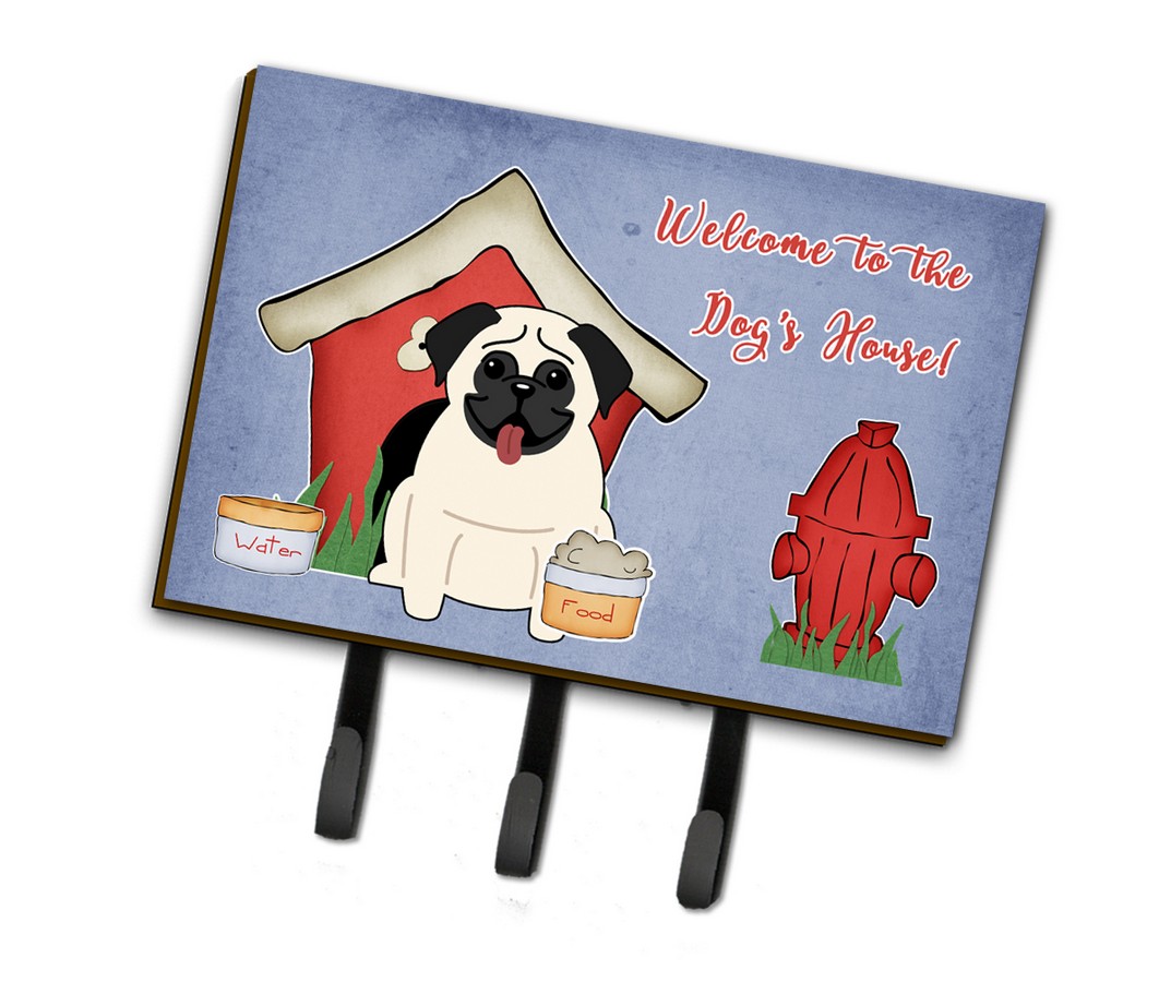 Dog House Collection Pug Cream Leash or Key Holder