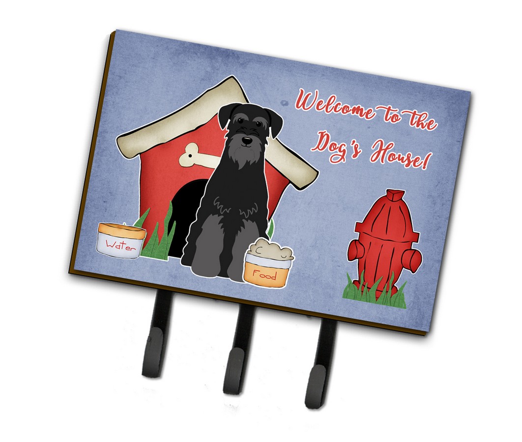 BB2786TH68 Dog House Collection Standard Schnauzer Black Leash or Key Holder