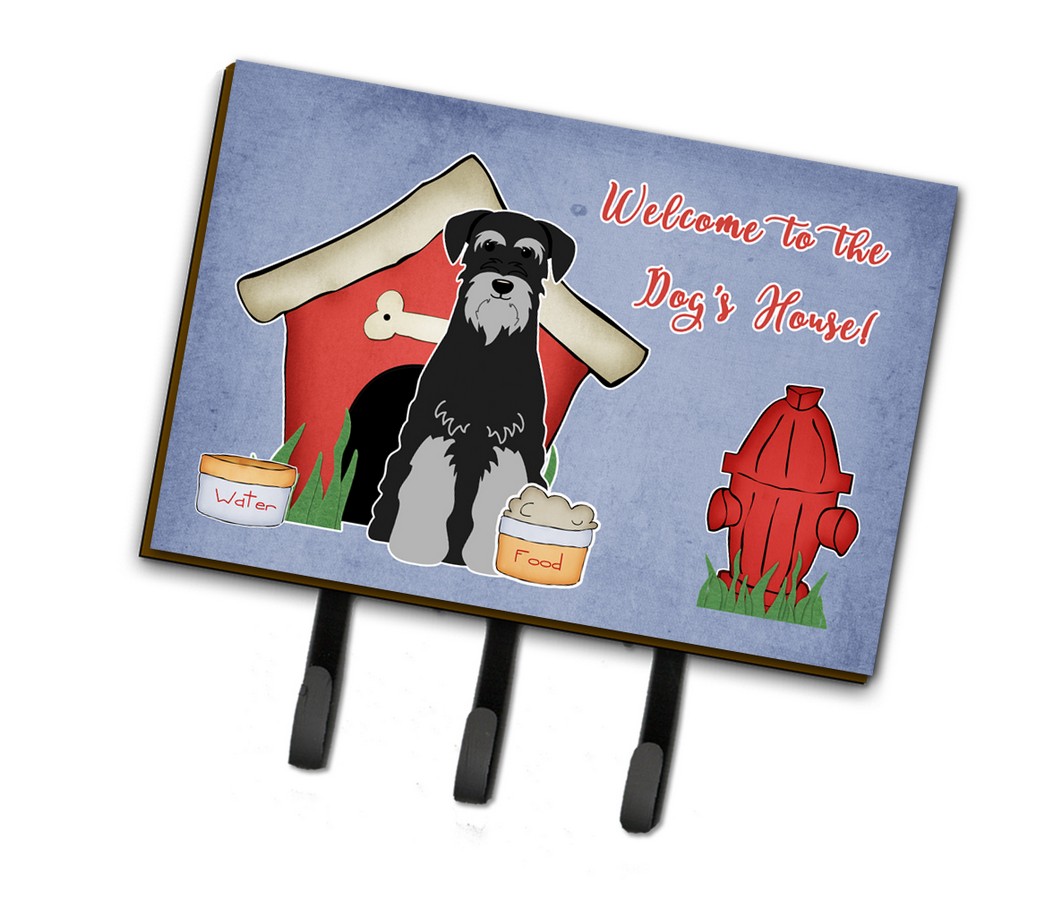 Dog House Collection Standard Schnauzer Black & Grey Leash or Key Holder