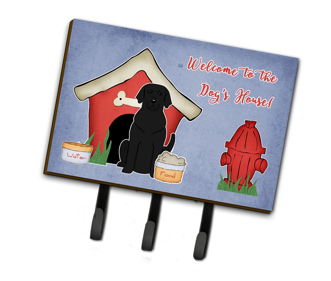 BB2811TH68 Dog House Collection Black Labrador Leash or Key Holder