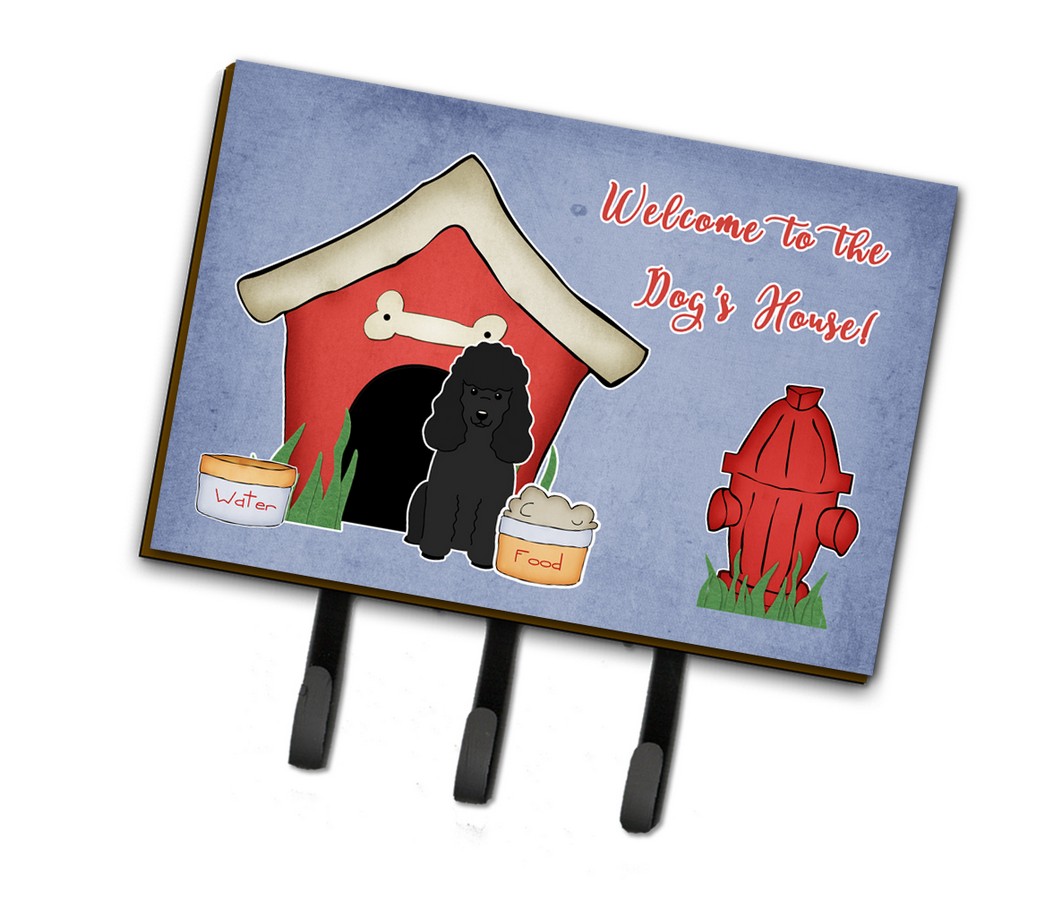BB2825TH68 Dog House Collection Poodle Black Leash or Key Holder
