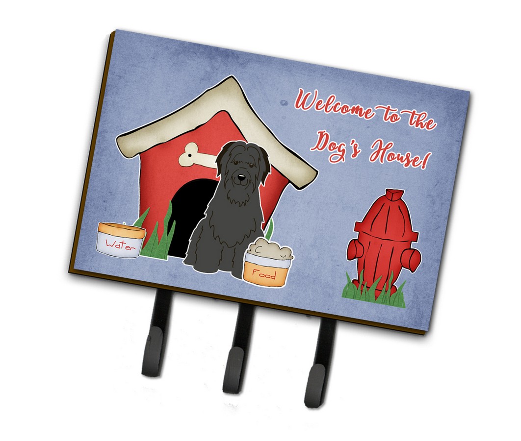 Dog House Collection Briard Black Leash or Key Holder