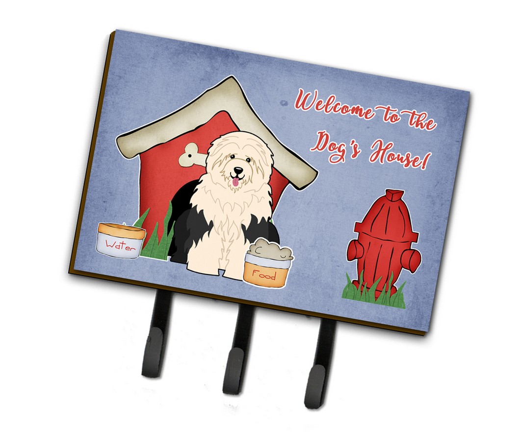 BB2850TH68 Dog House Collection Old English Sheepdog Leash or Key Holder