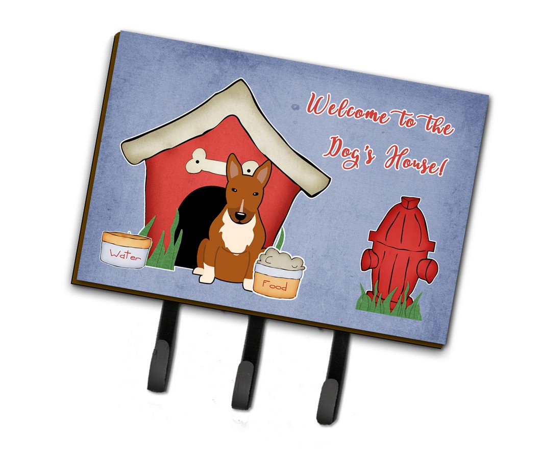 BB2888TH68 Dog House Collection Bull Terrier Red Leash or Key Holder