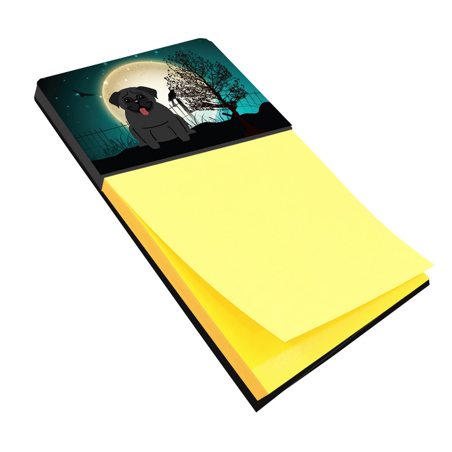 Halloween Scary Pug Black Sticky Note Holder
