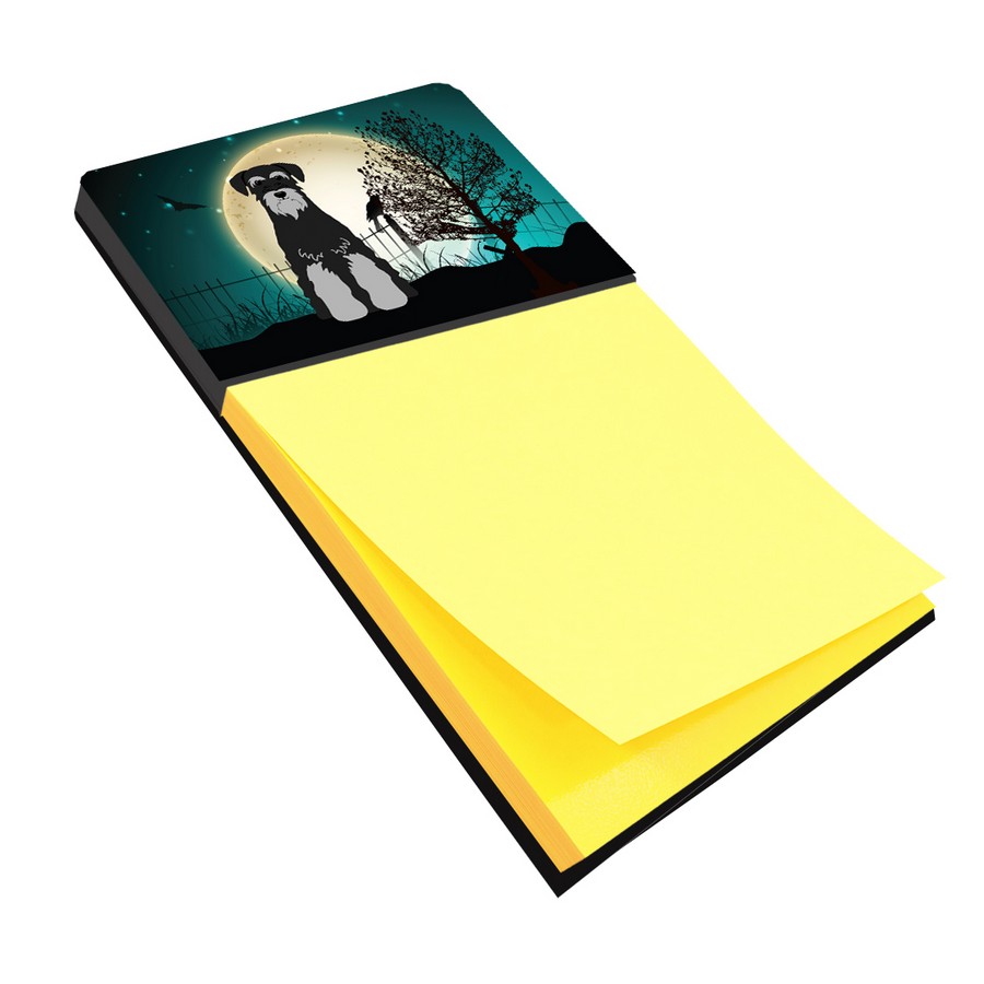Halloween Scary Standard Schnauzer Black & Grey Sticky Note Holder