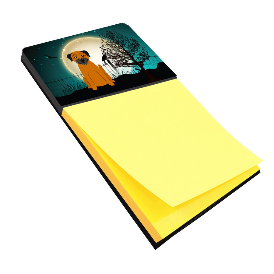 Halloween Scary Border Terrier Sticky Note Holder