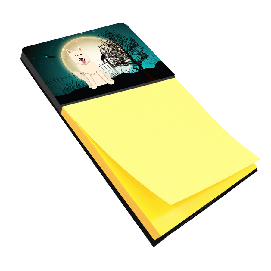 Halloween Scary White German Shepherd Sticky Note Holder