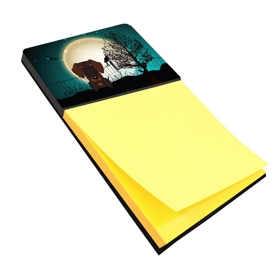 Halloween Scary Wire Haired Dachshund Chocolate Sticky Note Holder