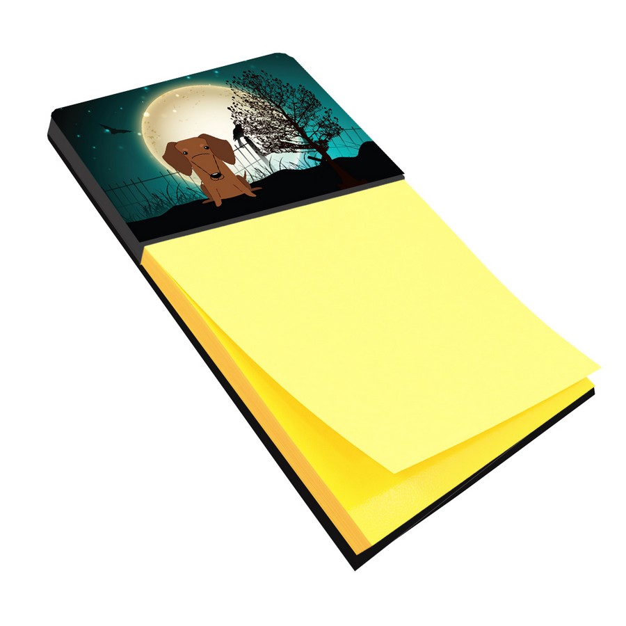 Halloween Scary Dachshund Red & Brown Sticky Note Holder