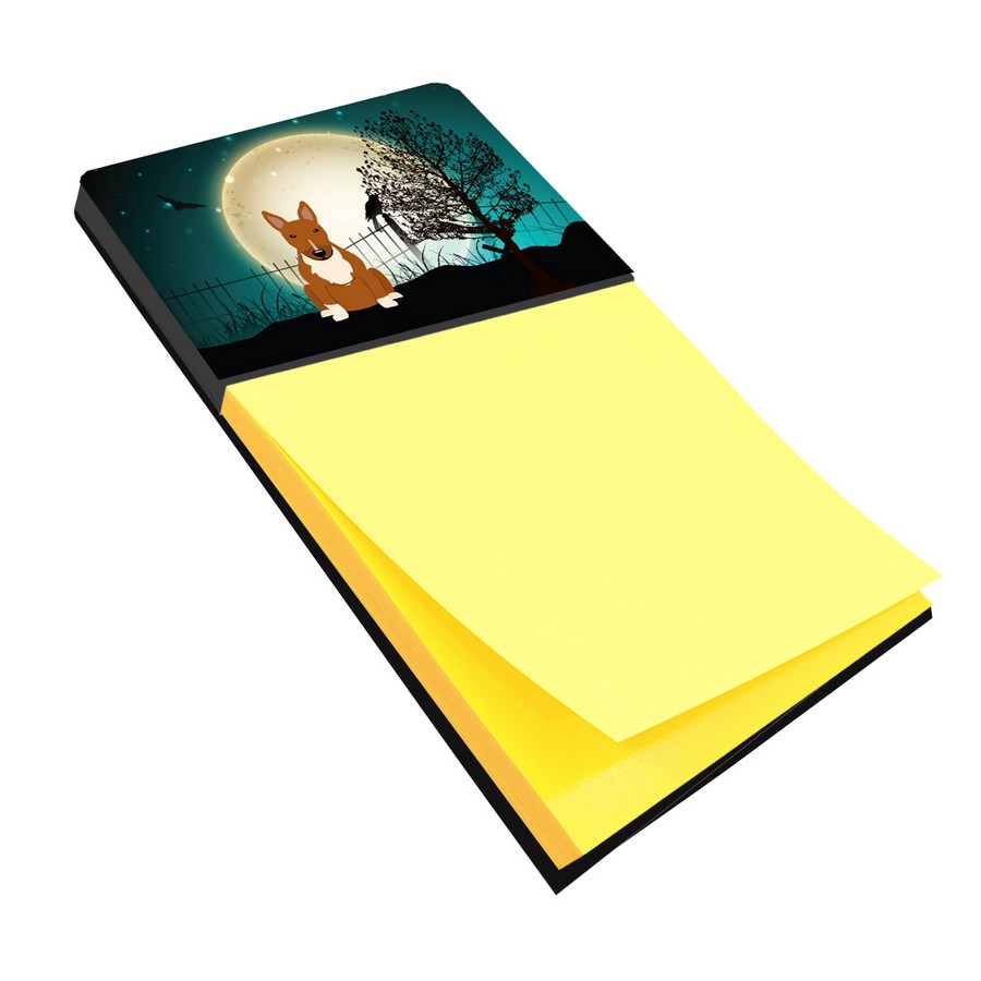 Halloween Scary Bull Terrier Red Sticky Note Holder