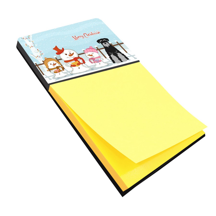 BB2365SN Merry Christmas Carolers Standard Schnauzer Black & Grey Sticky Note Holder