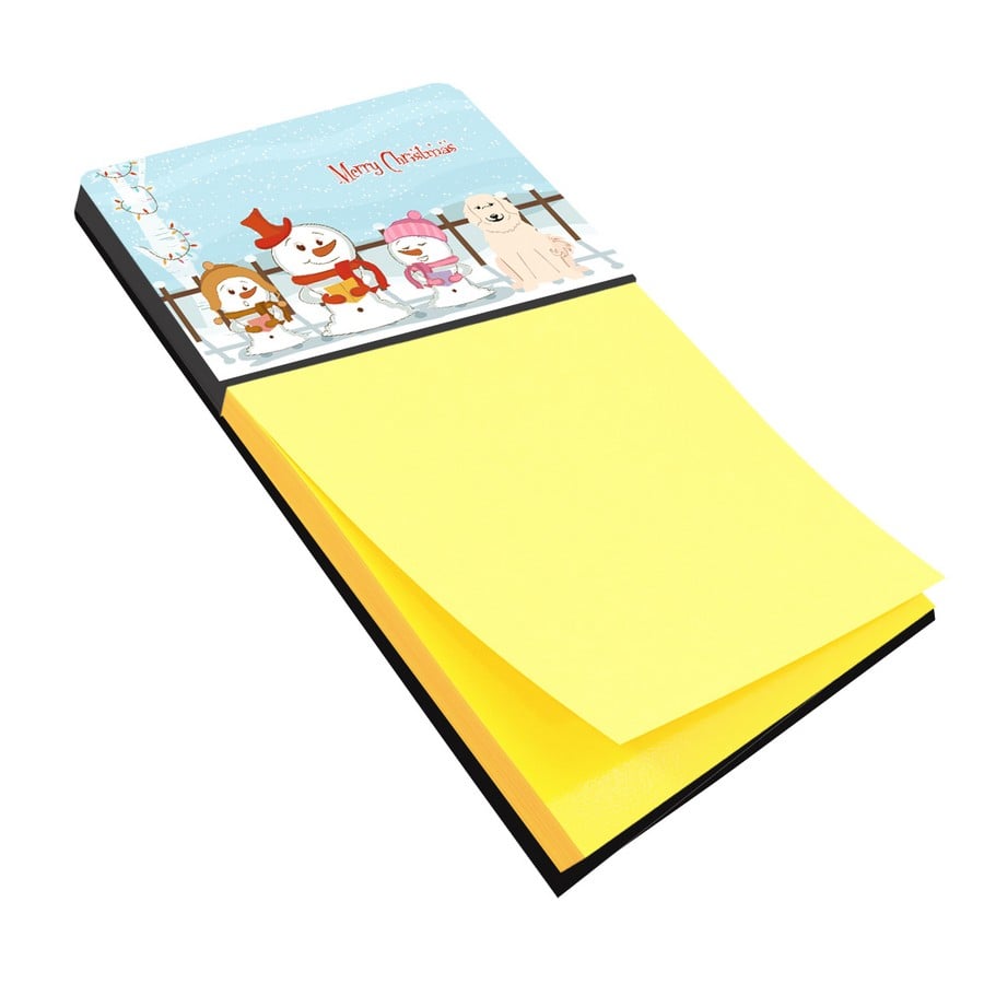BB2414SN Merry Christmas Carolers Great Pyrenese Sticky Note Holder