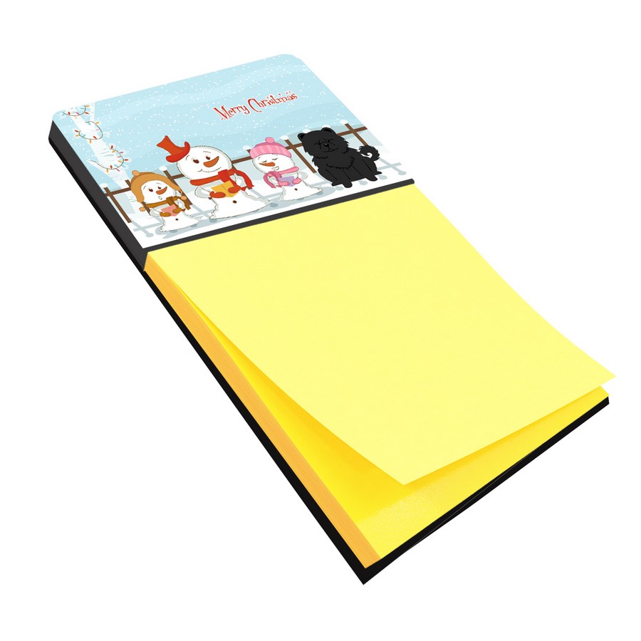 BB2474SN Merry Christmas Carolers Chow Chow Black Sticky Note Holder