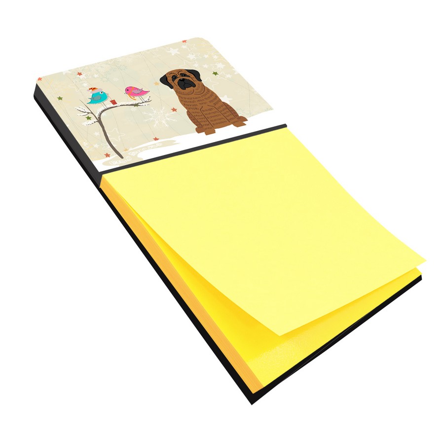 Christmas Presents Between Friends Mastiff Brindle Sticky Note Holder