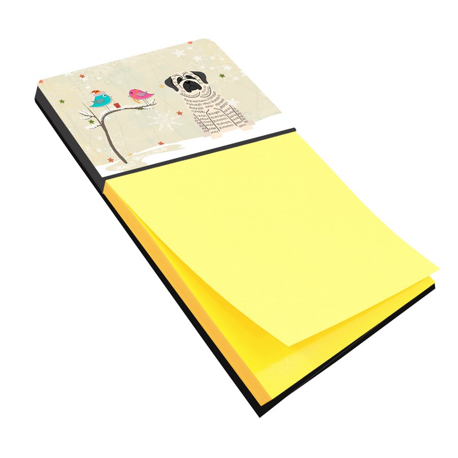 BB2488SN Christmas Presents Between Friends Mastiff Brindle White Sticky Note Holder