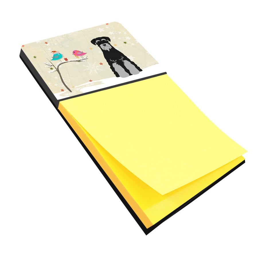 Christmas Presents Between Friends Standard Schnauzer Black & Grey Sticky Note Holder