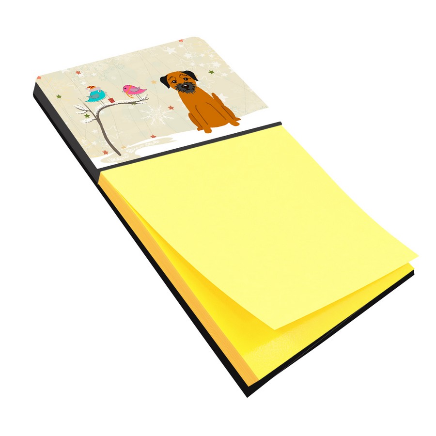 Christmas Presents Between Friends Border Terrier Sticky Note Holder