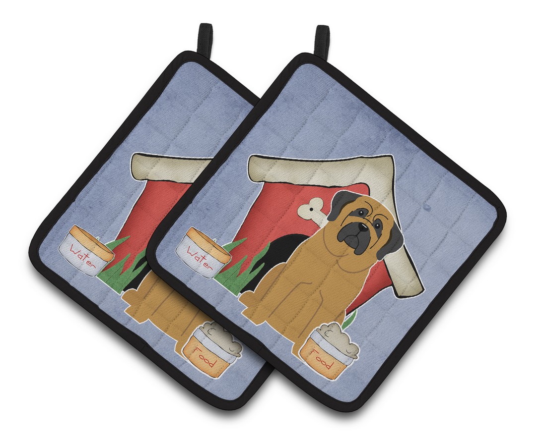 Picture of Carolines Treasures BB2772PTHD Dog House Collection Mastiff Pair of Pot Holders