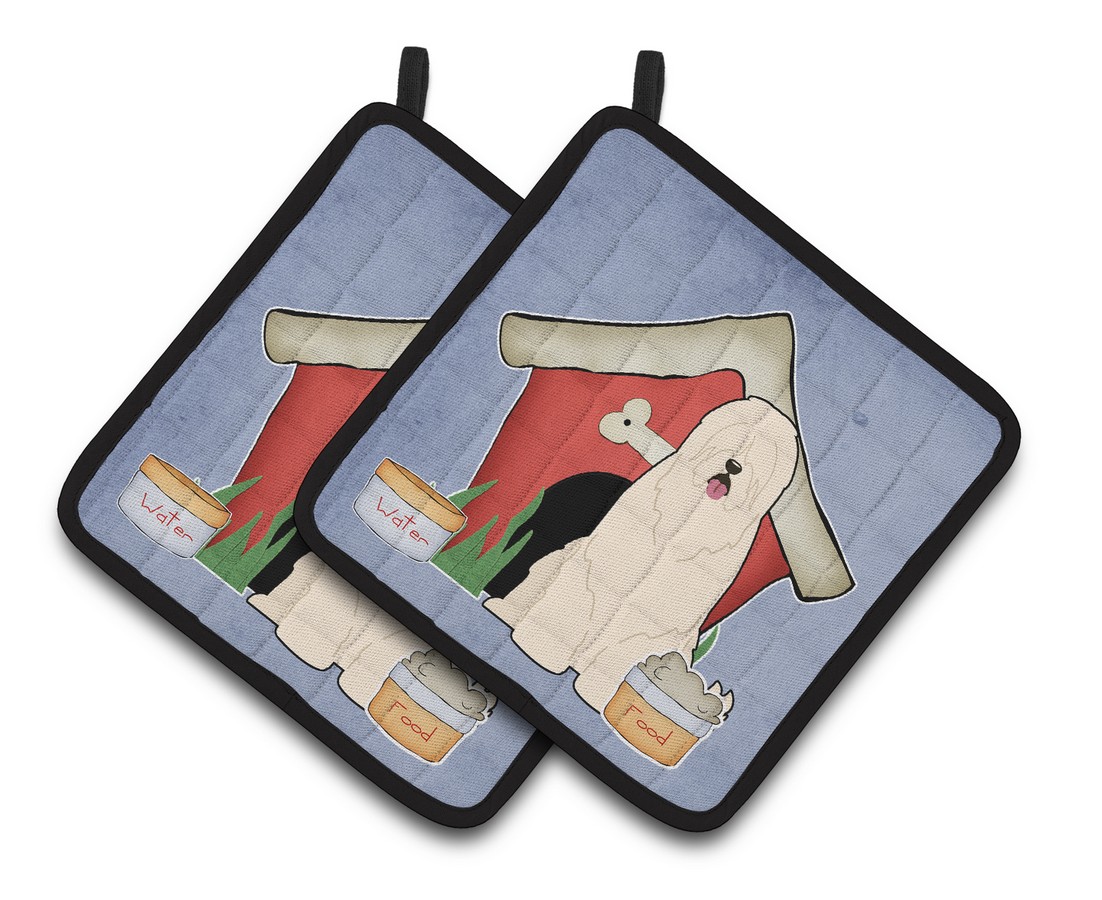 Picture of Carolines Treasures BB2778PTHD Dog House Collection South Russian Sheepdog Pair of Pot Holders