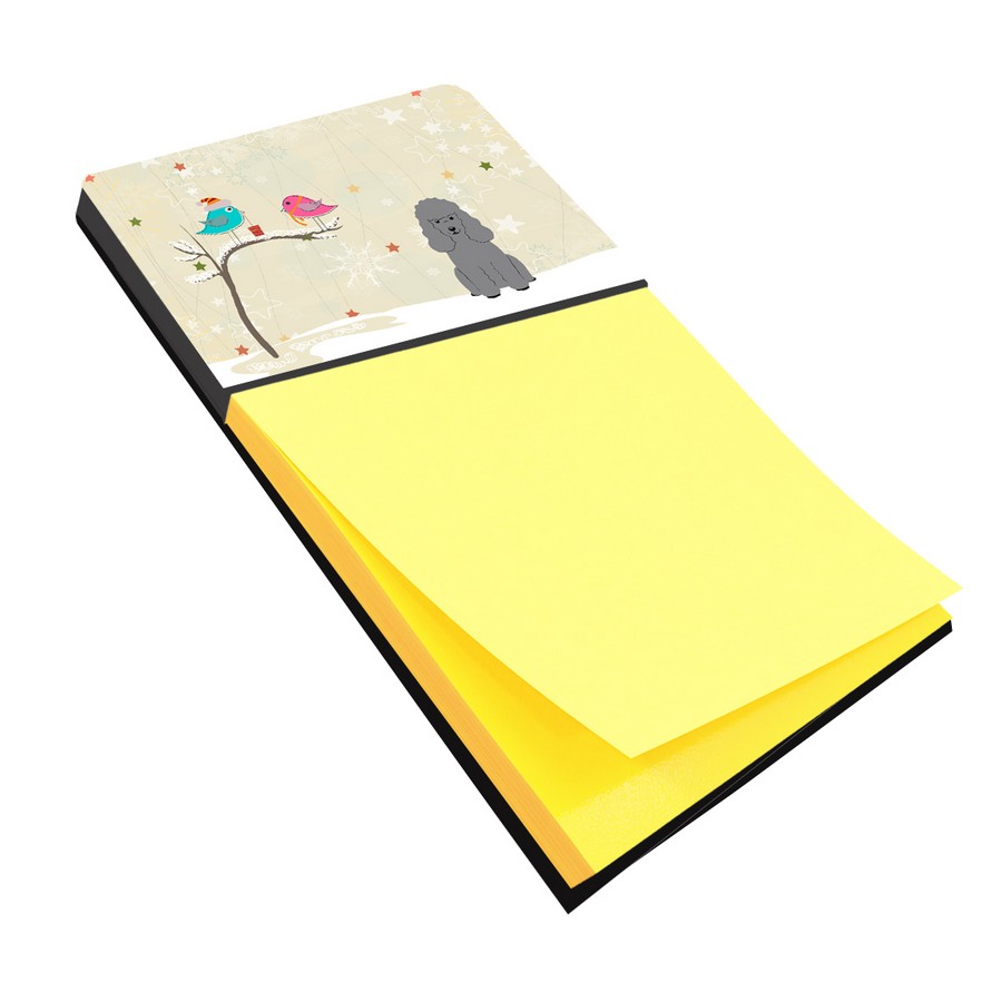 Christmas Presents Between Friends Poodle Silver Sticky Note Holder