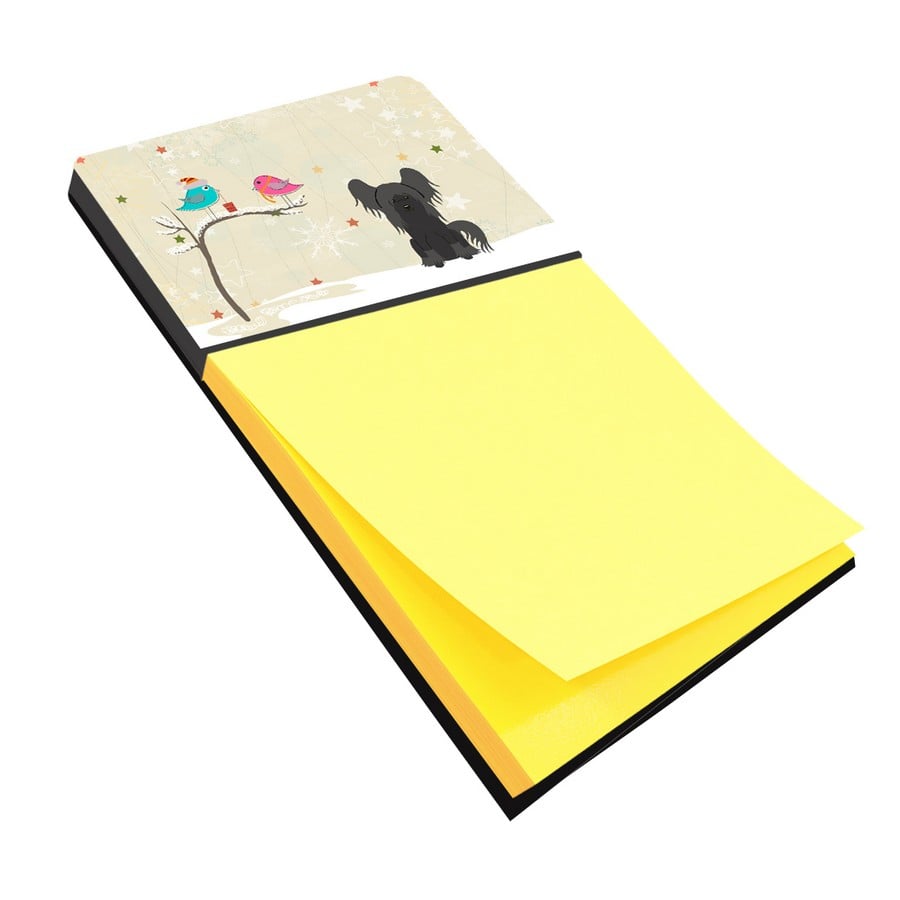 Christmas Presents Between Friends Chinese Crested Black Sticky Note Holder
