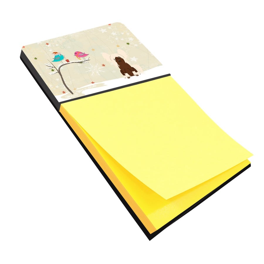 Christmas Presents Between Friends Chinese Crested Cream Sticky Note Holder