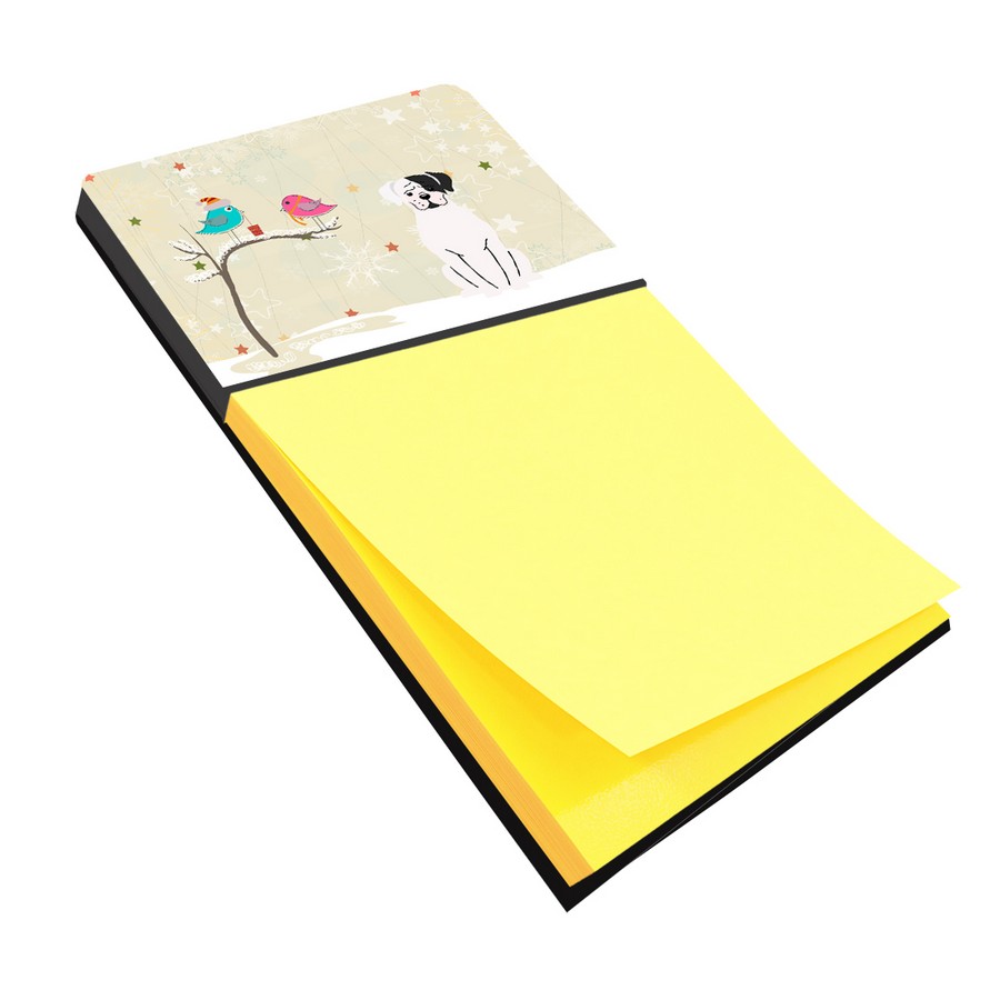 BB2586SN Christmas Presents Between Friends White Boxer Cooper Sticky Note Holder