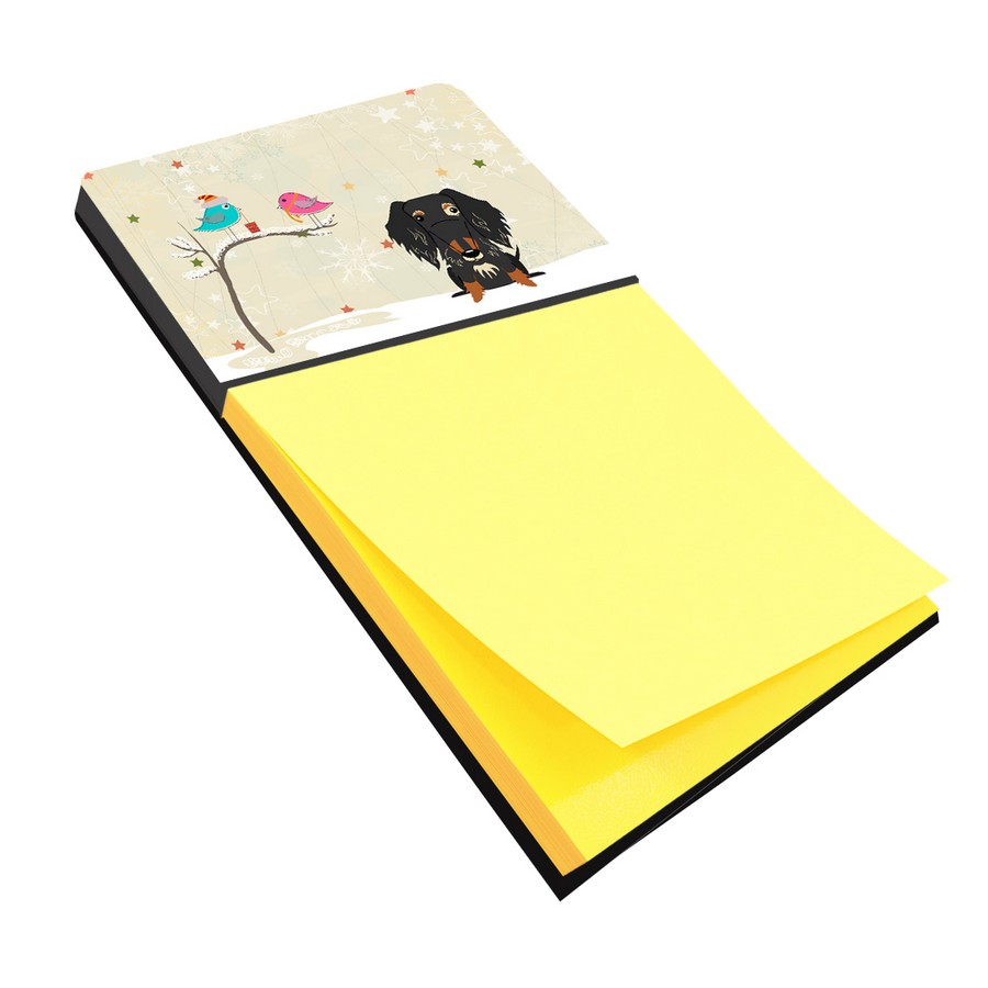 Christmas Presents Between Friends Wire Haired Dachshund Dapple Sticky Note Holder