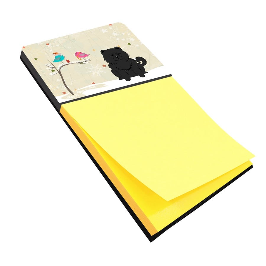 Christmas Presents Between Friends Chow Chow Black Sticky Note Holder