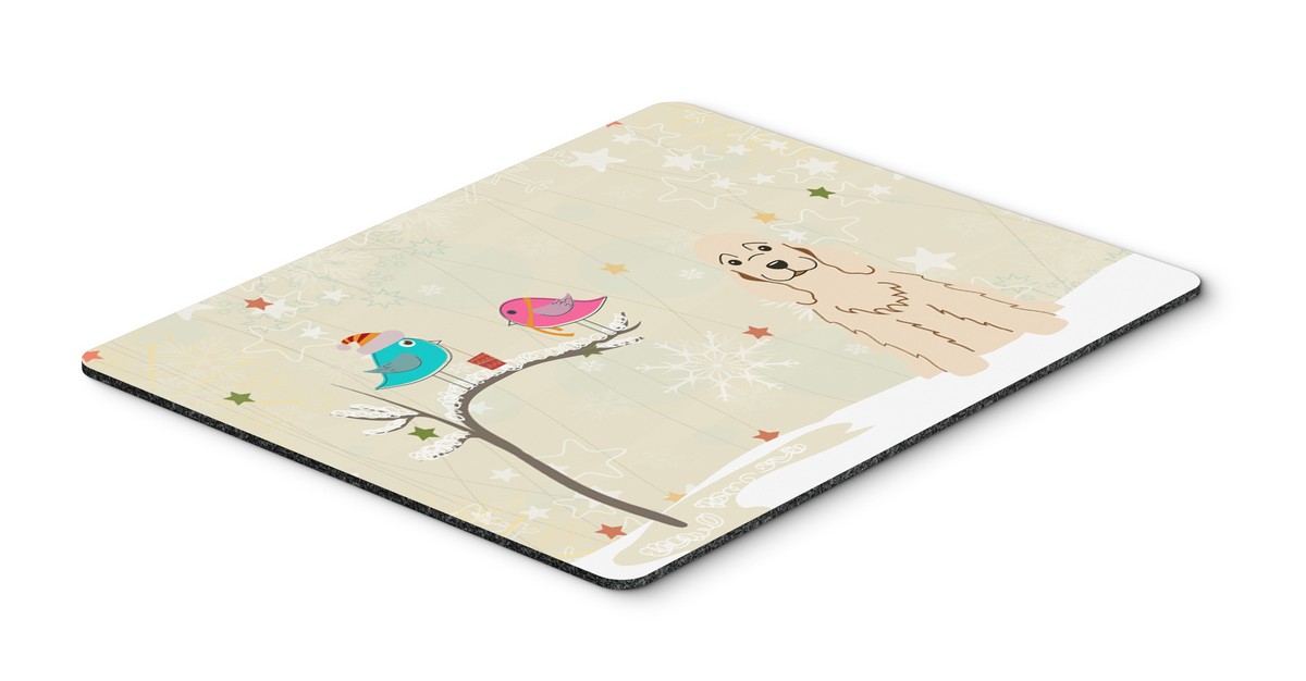 BB2566MP Christmas Presents Between Friends Cocker Spaniel Buff Mouse Pad, Hot Pad or Trivet