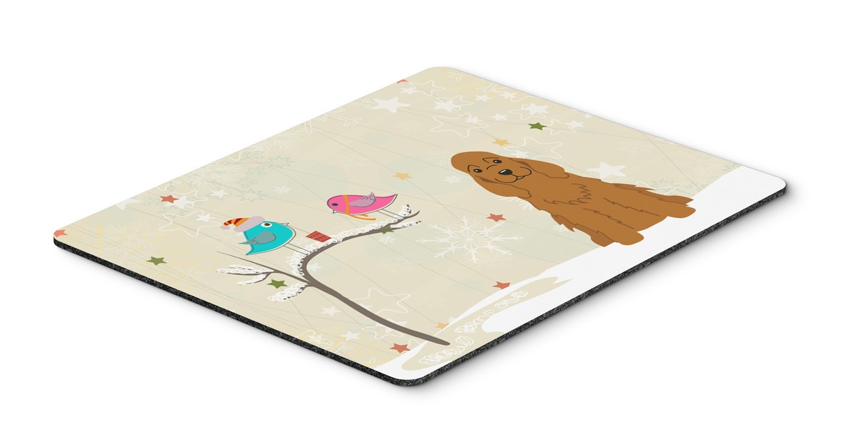 BB2567MP Christmas Presents Between Friends Cocker Spaniel Red Mouse Pad, Hot Pad or Trivet