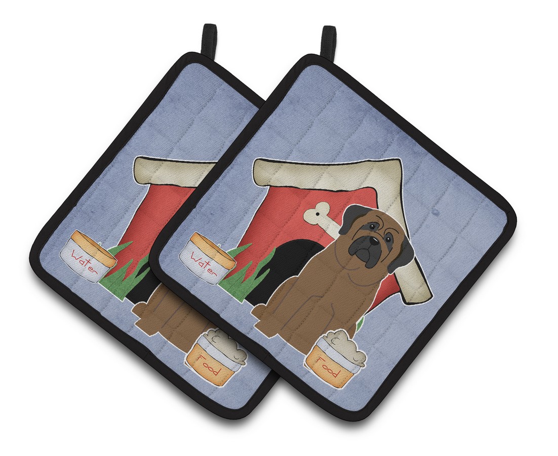 Picture of Carolines Treasures BB2838PTHD Dog House Collection Bullmastiff Pair of Pot Holders