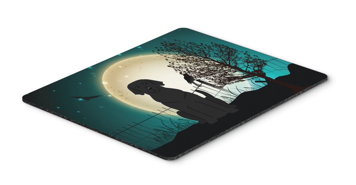 Halloween Scary Black Labrador Mouse Pad, Hot Pad or Trivet