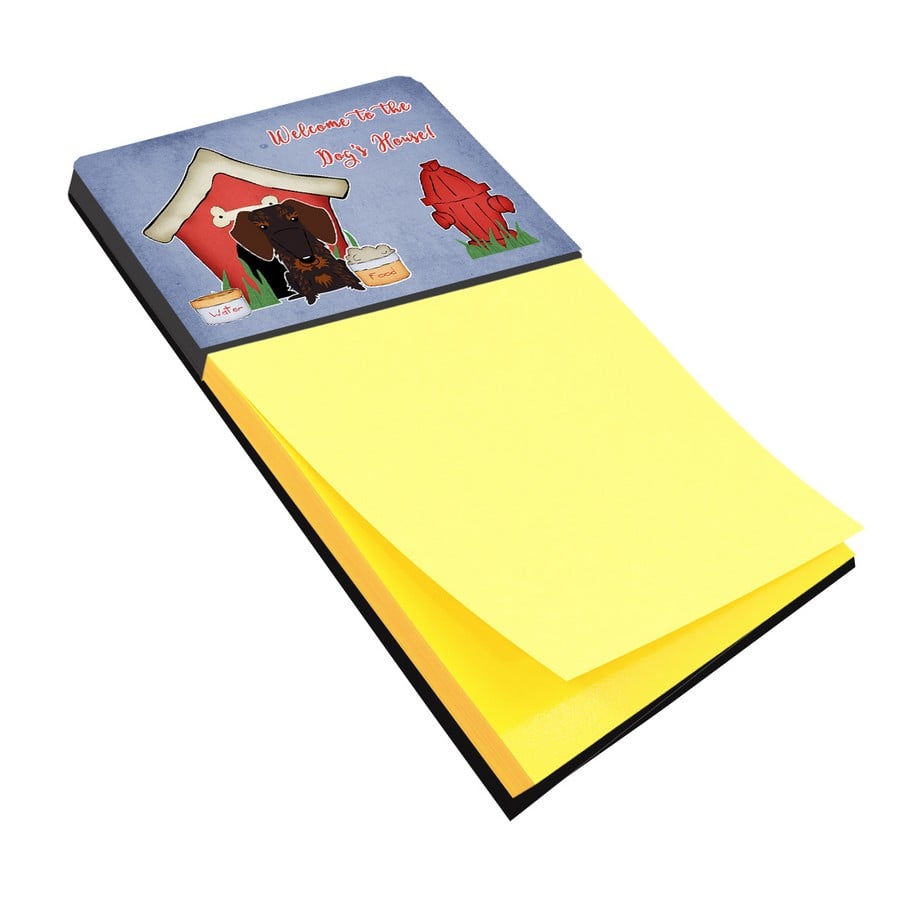 BB2883SN Dog House Collection Wire Haired Dachshund Chocolate Sticky Note Holder