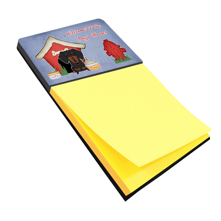 BB2886SN Dog House Collection Dachshund Black & Tan Sticky Note Holder