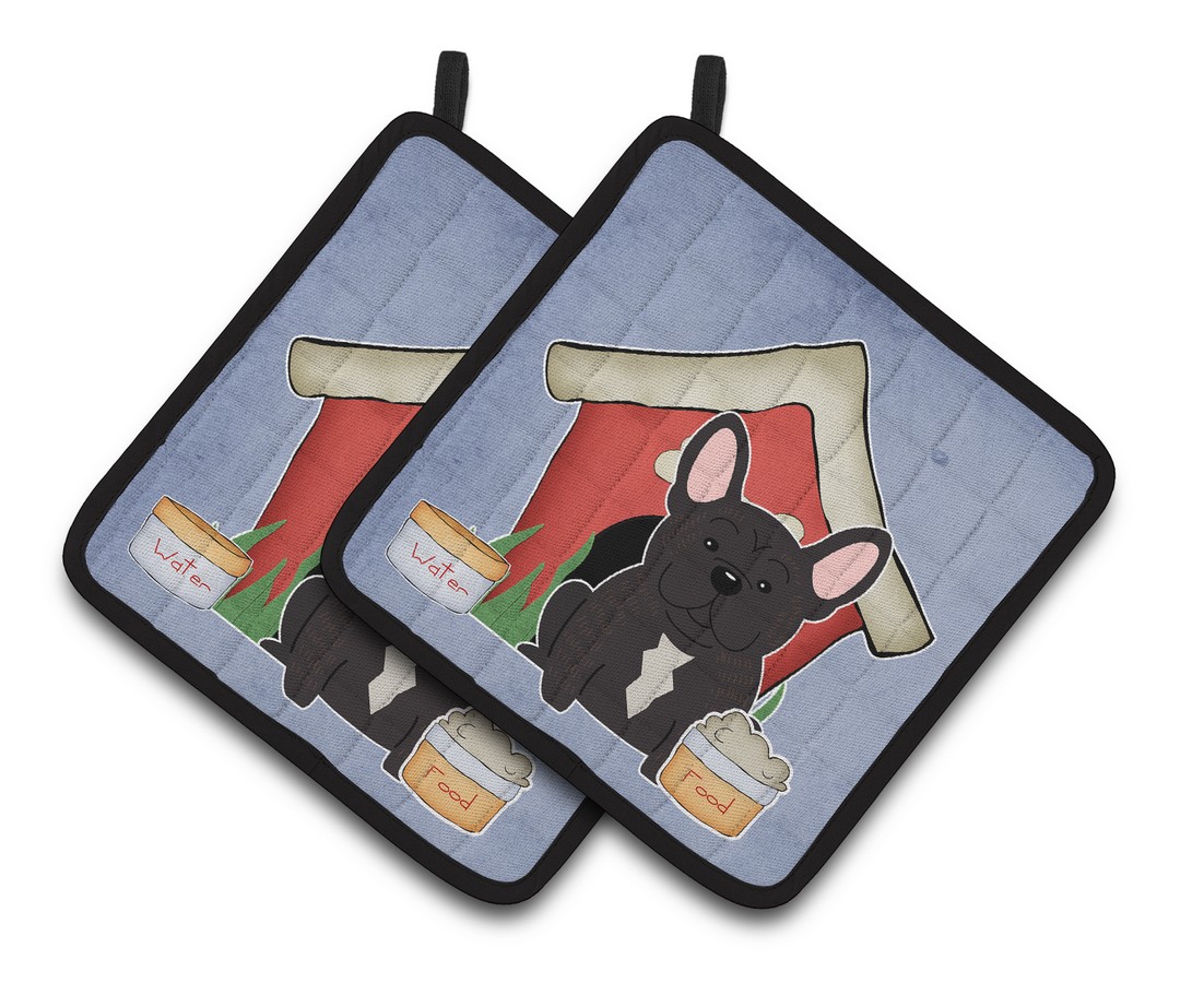Picture of Carolines Treasures BB2763PTHD Dog House Collection French Bulldog Brindle Pair of Pot Holders
