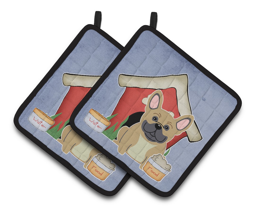 Picture of Carolines Treasures BB2764PTHD Dog House Collection French Bulldog Cream Pair of Pot Holders