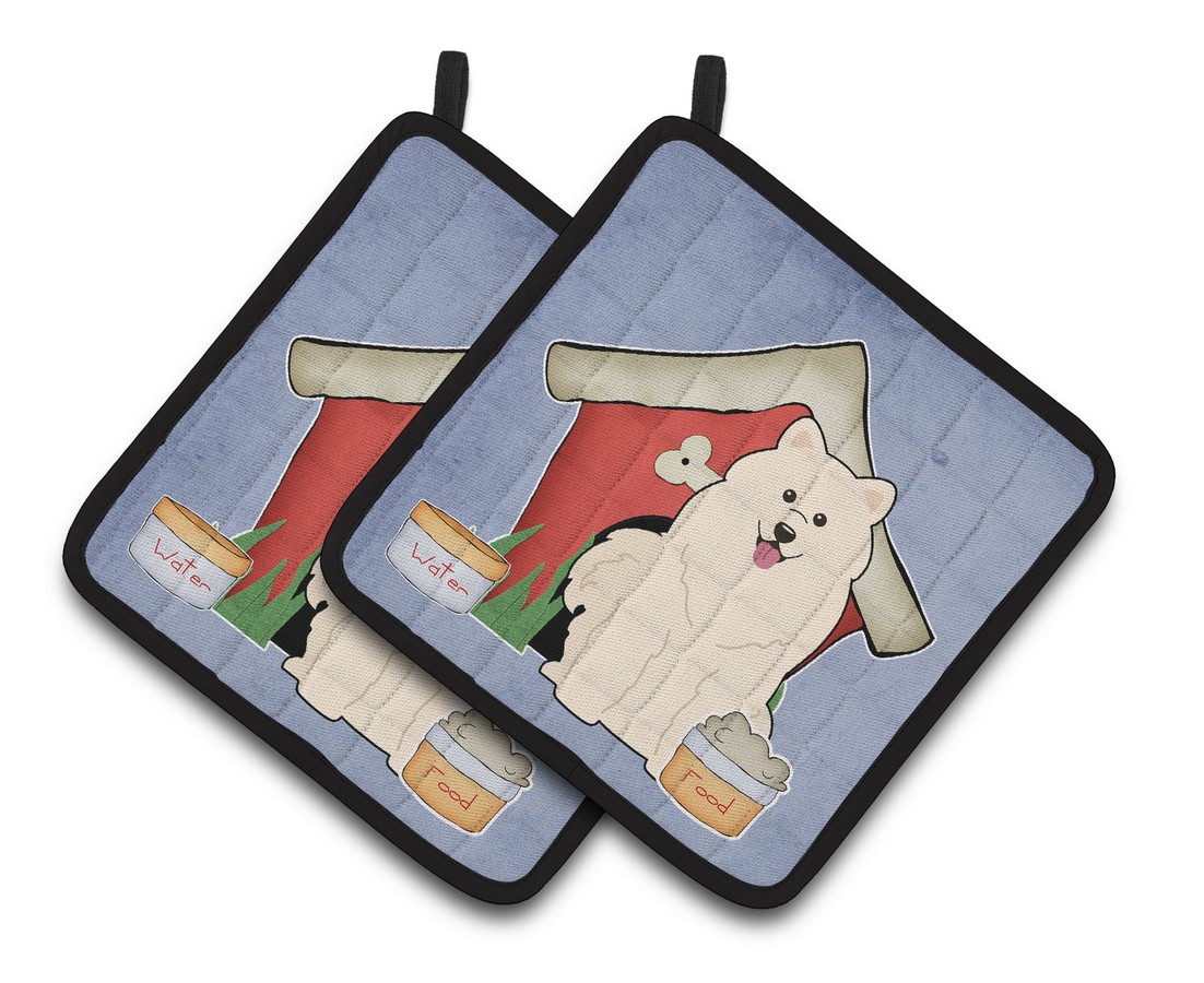 Picture of Carolines Treasures BB2784PTHD Dog House Collection Samoyed Pair of Pot Holders