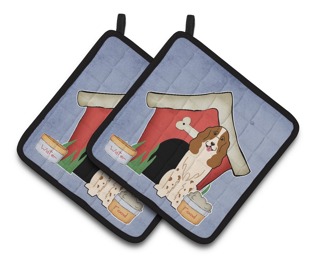 Picture of Carolines Treasures BB2785PTHD Dog House Collection Russian Spaniel Pair of Pot Holders