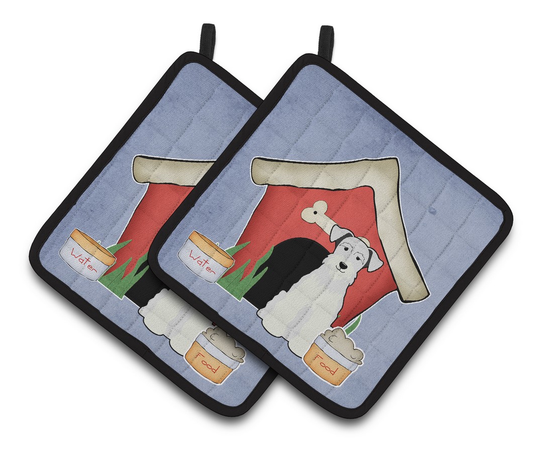 Picture of Carolines Treasures BB2807PTHD Dog House Collection Miniature Schanuzer White Pair of Pot Holders