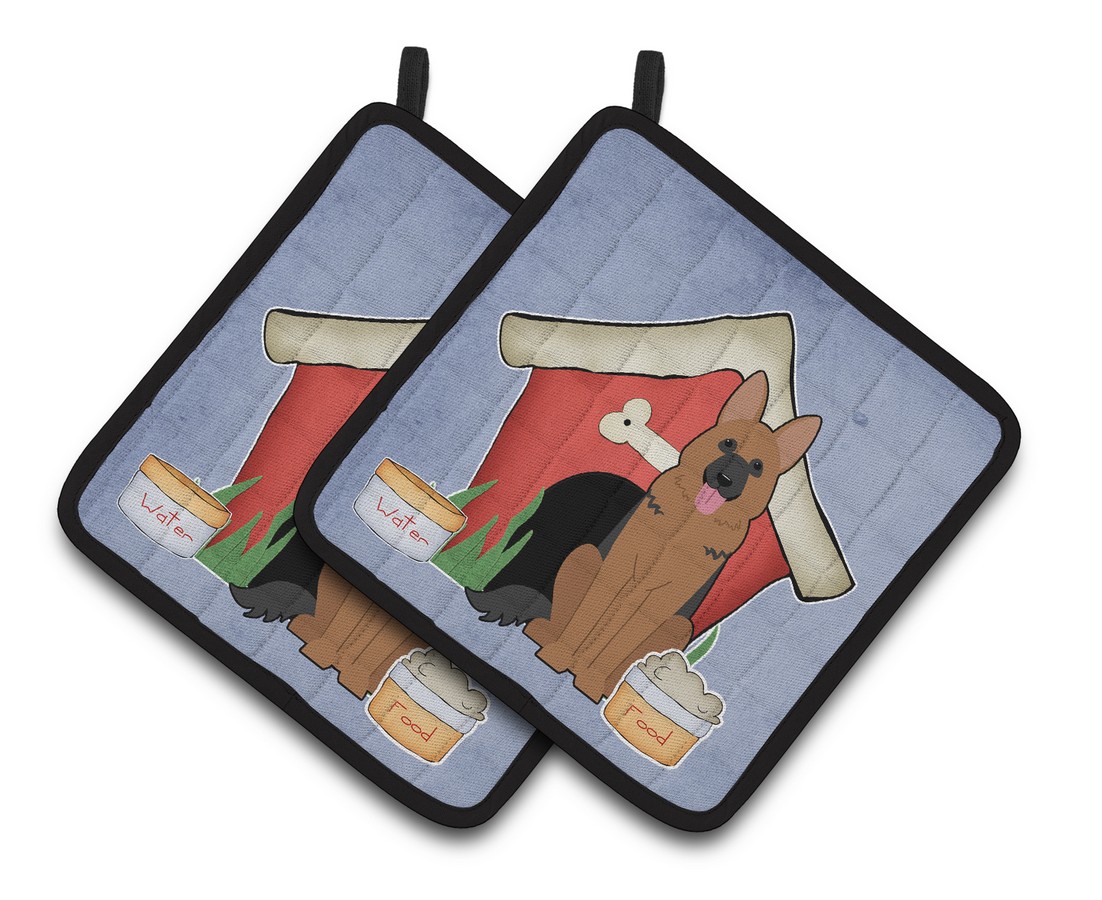 Picture of Carolines Treasures BB2821PTHD Dog House Collection German Shepherd Pair of Pot Holders