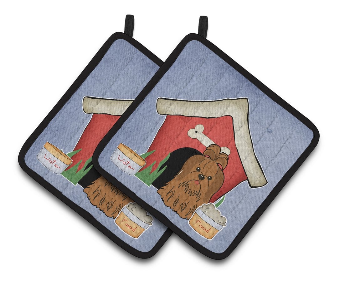 Picture of Carolines Treasures BB2840PTHD Dog House Collection Shih Tzu Silver & Chocolate Pair of Pot Holders
