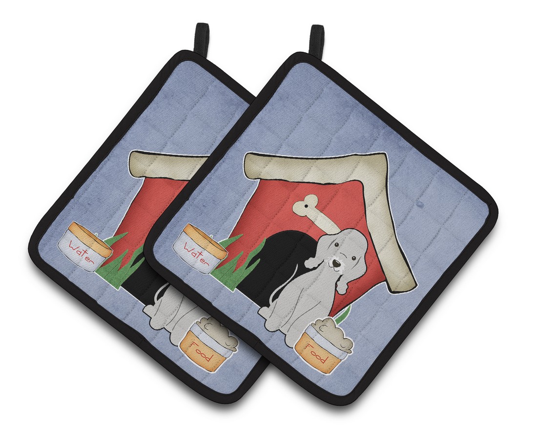 Picture of Carolines Treasures BB2844PTHD Dog House Collection Bedlington Terrier Blue Pair of Pot Holders