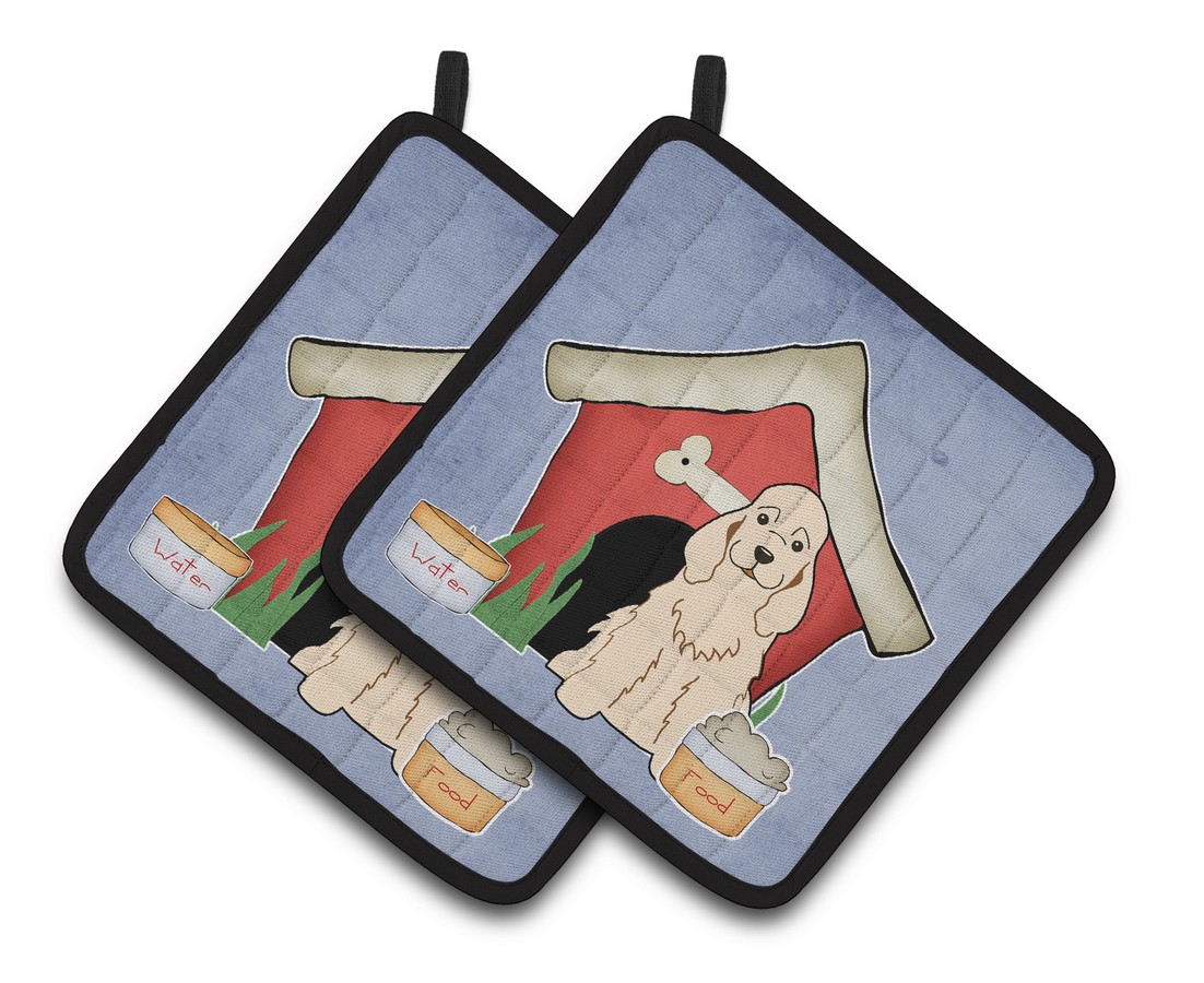 Picture of Carolines Treasures BB2848PTHD Dog House Collection Cocker Spaniel Buff Pair of Pot Holders