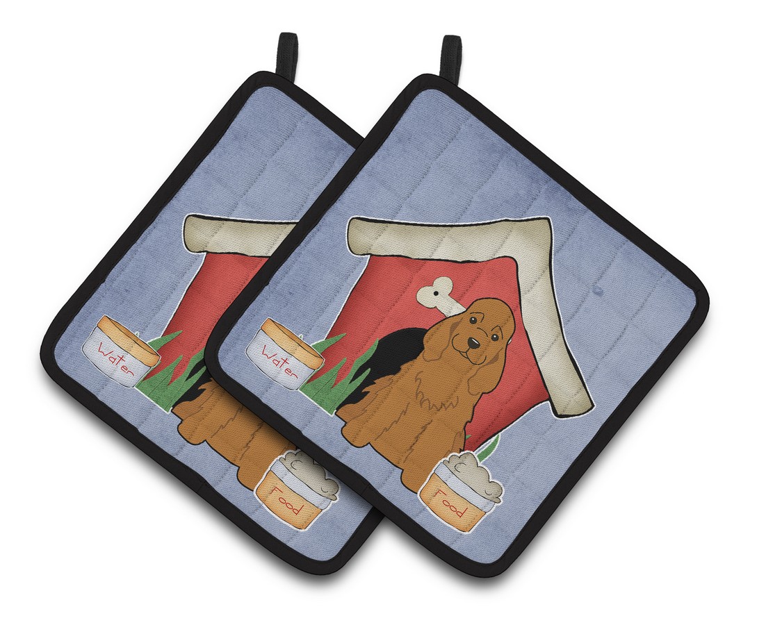 Picture of Carolines Treasures BB2849PTHD Dog House Collection Cocker Spaniel Red Pair of Pot Holders