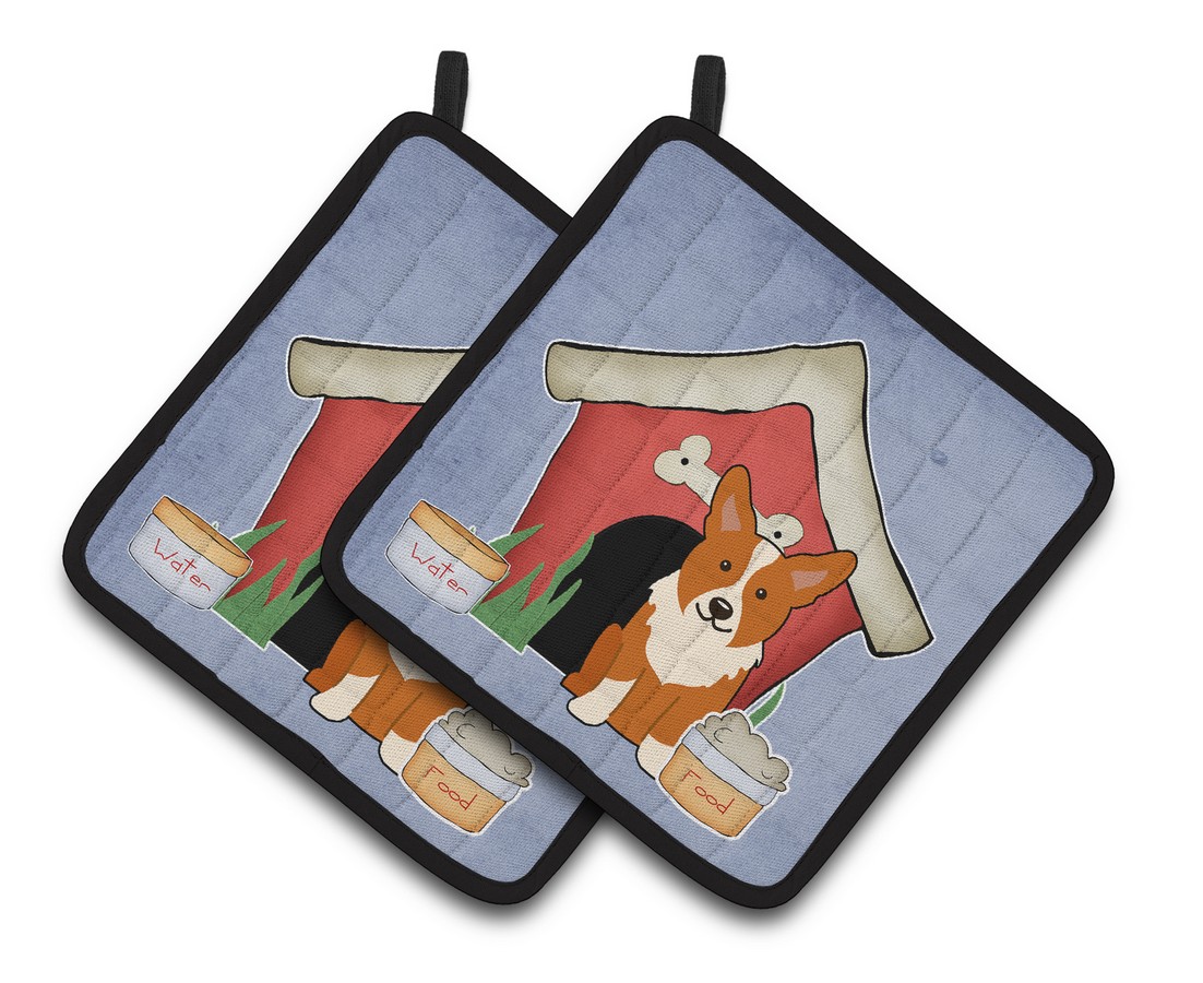 Picture of Carolines Treasures BB2854PTHD Dog House Collection Corgi Pair of Pot Holders